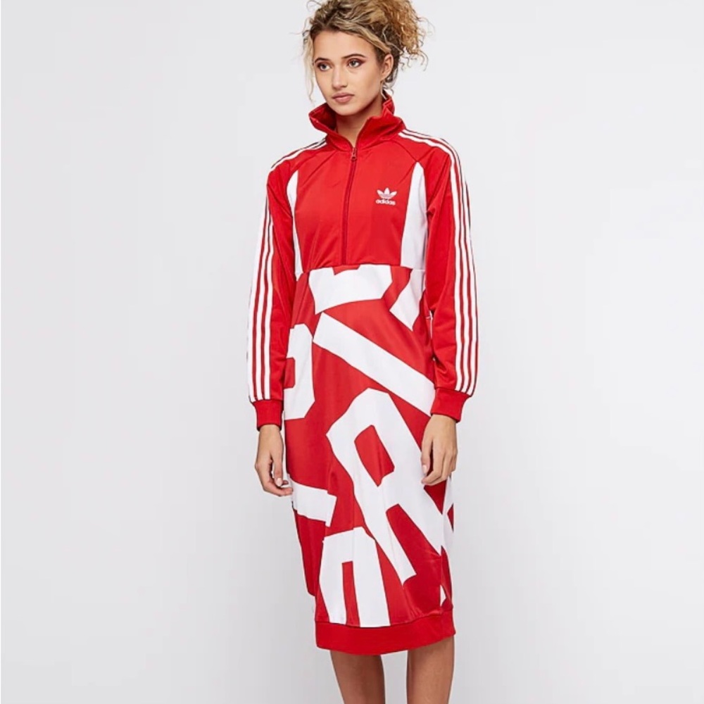 Adidas Originals Bold Age Graphic Track
Dress In Collegiate Red/ White